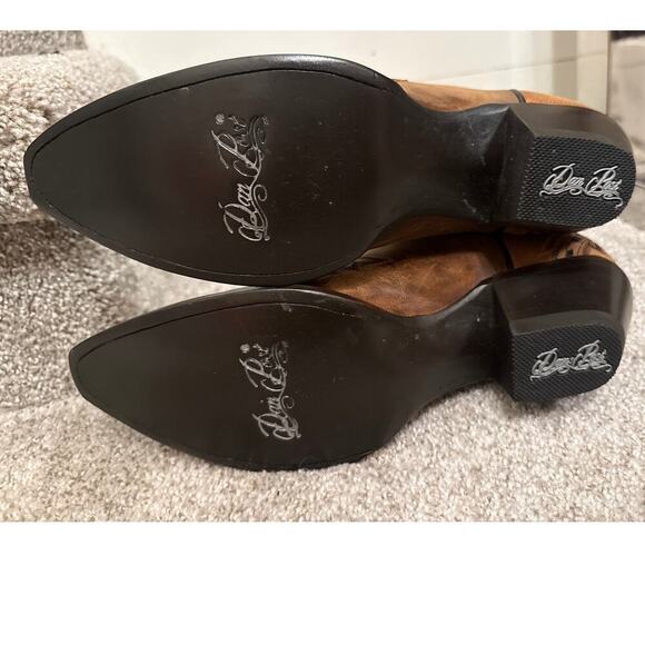 NWOT Dan Post Women's Sidewinder Western Full Grain Tan Mad Cat Leather Boot, 10 - Picture 7 of 10